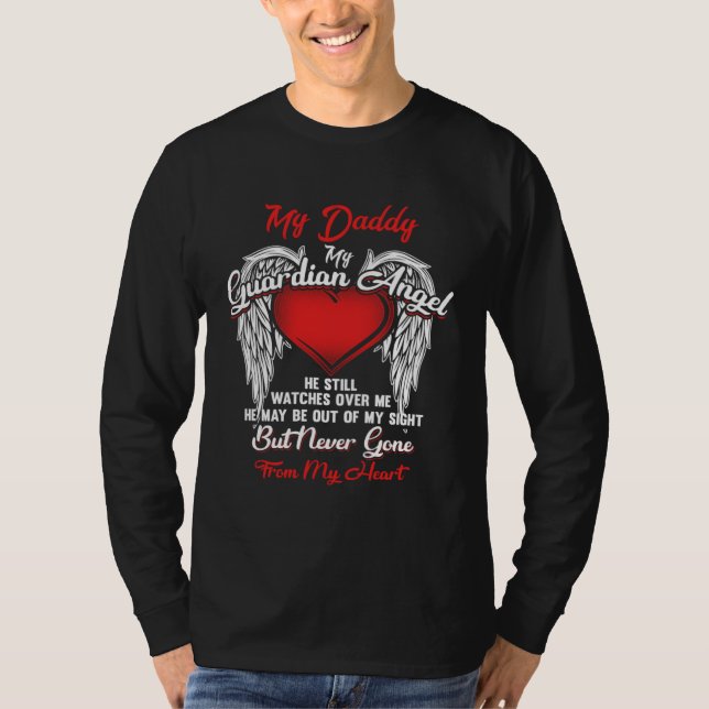 Camiseta Guardian Angel My Daddy Christmas He Watches Over  (Frente)