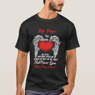 Camiseta Guardian Angel My Pops Christmas He Watches Over M