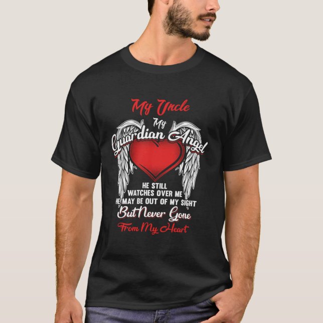 Camiseta Guardian Angel My Uncle Christmas He Watches Over  (Frente)