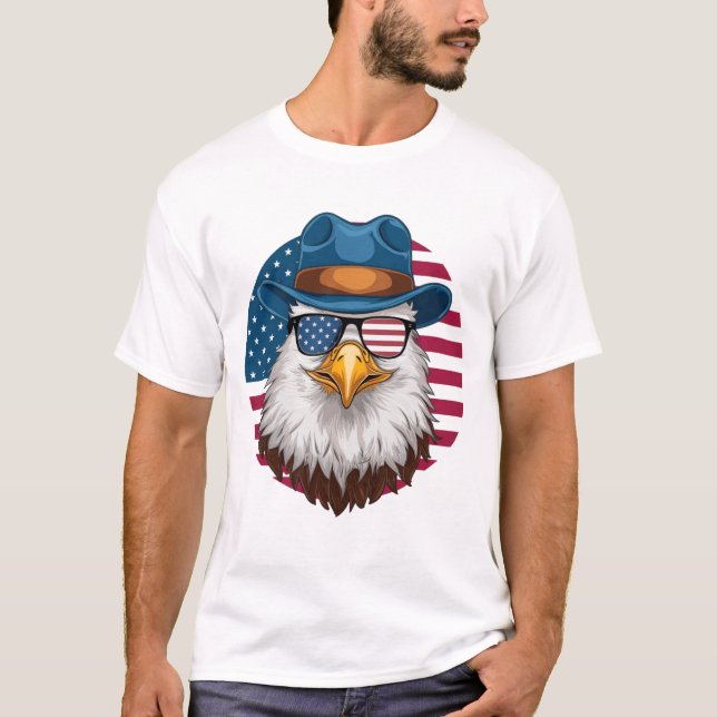 Camiseta Guardião da Liberdade: Design da Águia (Frente)
