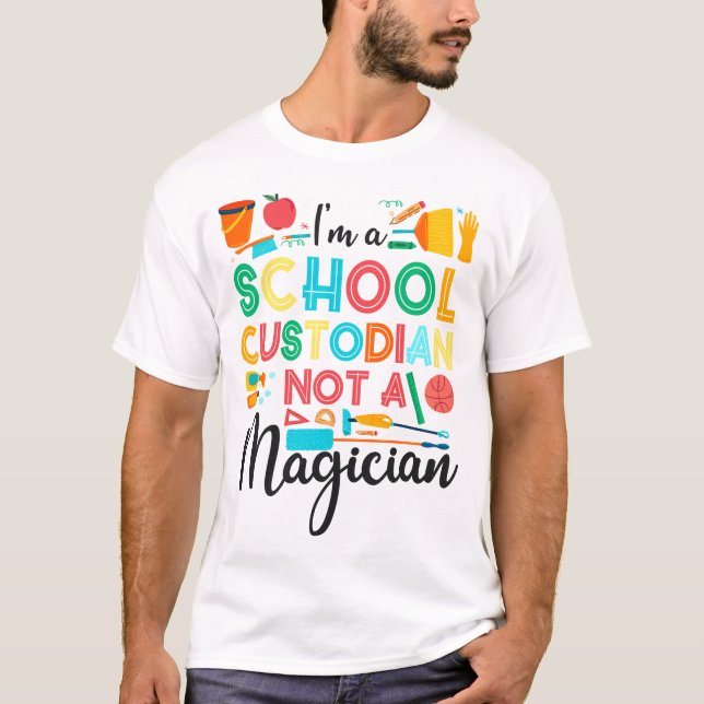 Camiseta Guardião de custódia Sou um guarda escolar, não um (Frente)