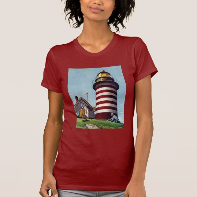 Camiseta Guardião de Farol por Stevan Dohanos (Frente)
