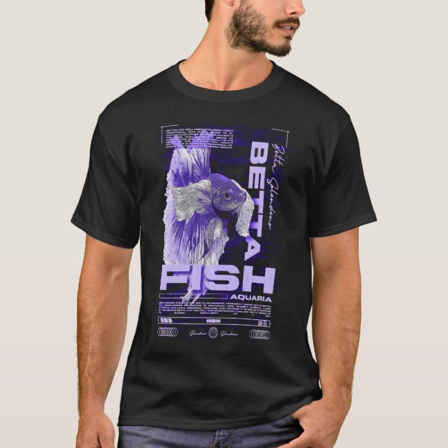 Camiseta Guardião de Peixe Betta Moda Urbana Moderna (Frente)