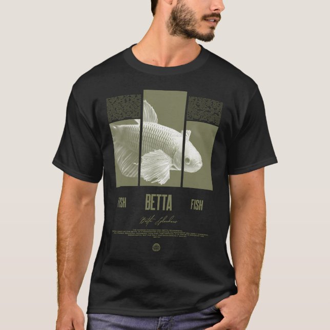Camiseta Guardião de Peixe Betta Moda Urbana Moderna (Frente)