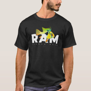 Camiseta Guardião de Peixes de Aquário Ciclídeo Ram Azul Al