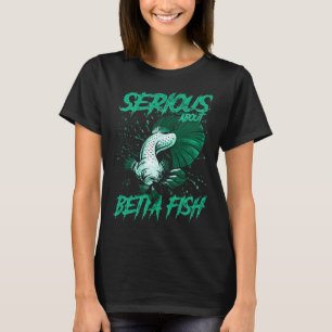 Camiseta Guardião de Peixes Tropicais Sério sobre Betta