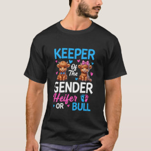 Camiseta Guardião Do Anúncio De Gênero De Bezerras Ou Touro