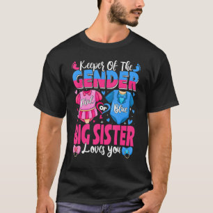 Camiseta Guardião Do Gênero A Irmã Grande Te Ama Rosa Ou Az