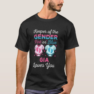 Camiseta Guardião Do Gênero Gia Ama Você Chá de Bebê Famíli