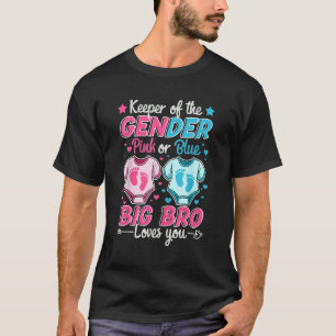 Camiseta Guardião Do Gênero Revele Cor-De-Rosa Ou Azul Gran