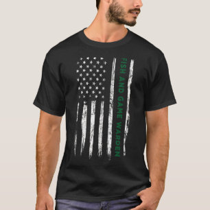 Camiseta Guardião do Peixe Americano Bandeira Protector da