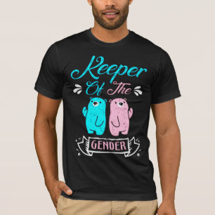 Camiseta Guardião do Urso de Pelúcia Rosa e Azul do Gênero