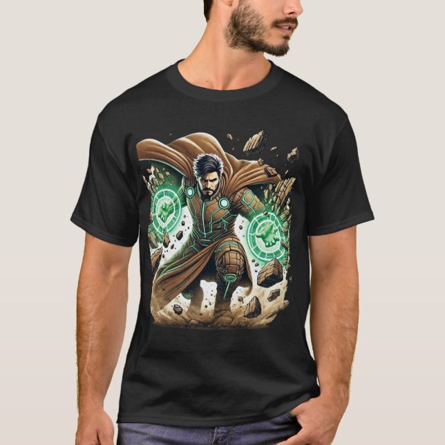 Camiseta Guardião ligado à Terra - Camisa-T de Super-Herói (Frente)