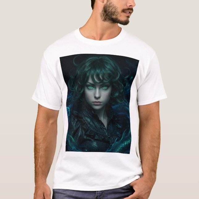 Camiseta Guardião Serpente – Olhos do Arcano (Frente)