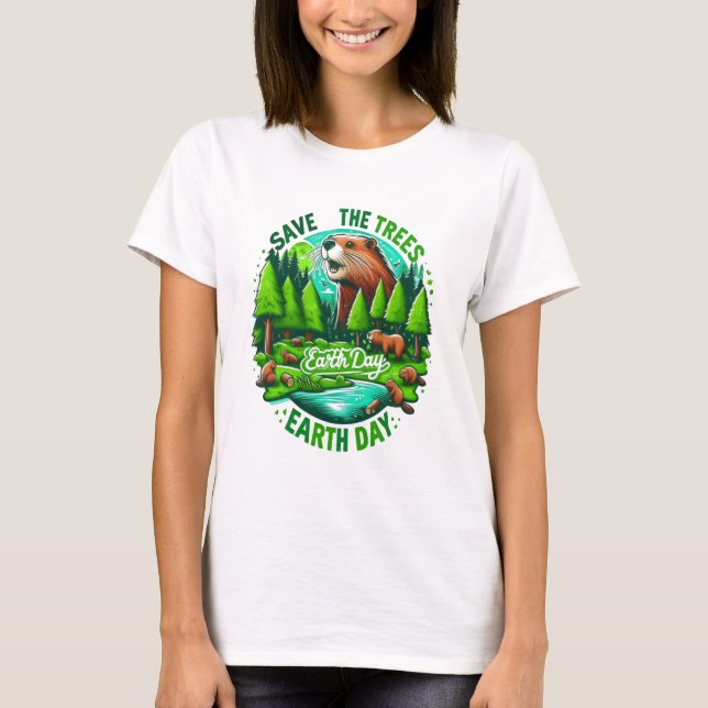 Camiseta Guardiões da Floresta: Iniciativa do Dia da Terra (Frente)