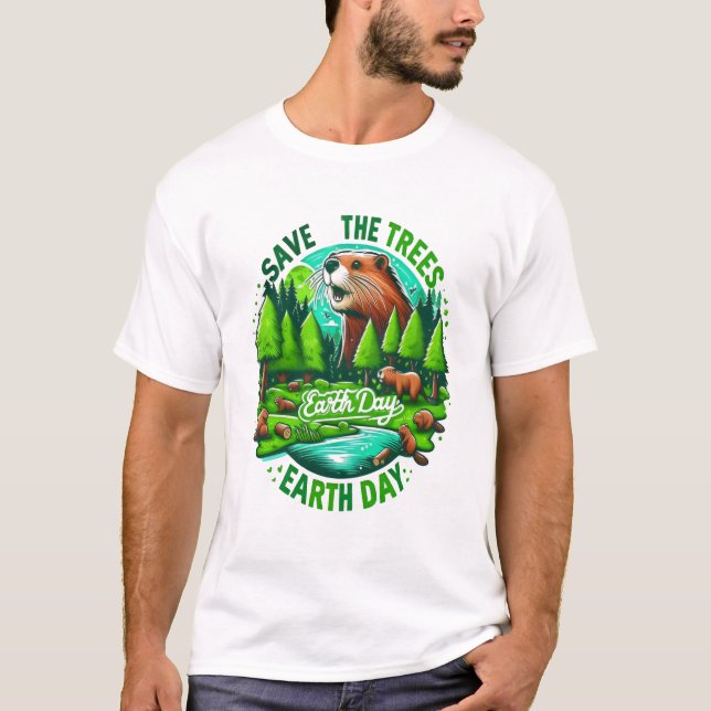 Camiseta Guardiões da Floresta: Iniciativa do Dia da Terra (Frente)