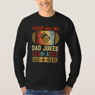 Camiseta Guardo Todas As Minhas Piadas De Pai Em Uma Base D