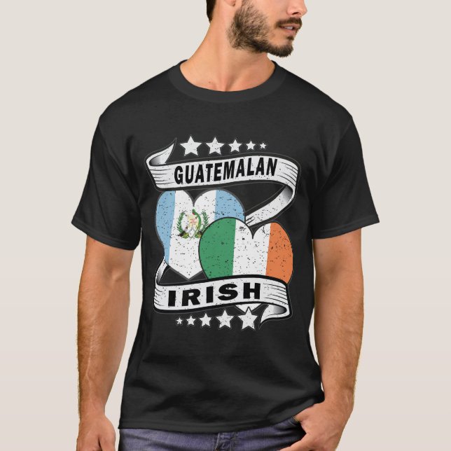 Camiseta Guatamalan E Irish Flag (Frente)