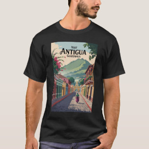 Camiseta Guatemala Antigua Illustra Viagem Art Vintage
