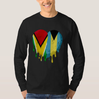 Camiseta Guatemala Bahamas Flag Heart Citizen Grown Patriot