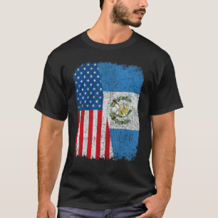 Camiseta Guatemala - Bandeira americana Half USA Guatemala 