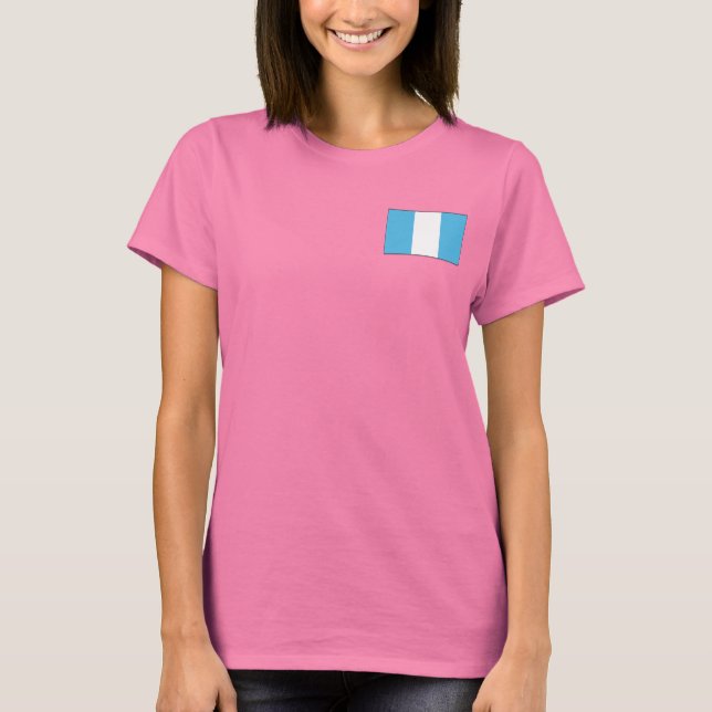 Camiseta Guatemala Flag e Map Dk T-Shirt (Frente)