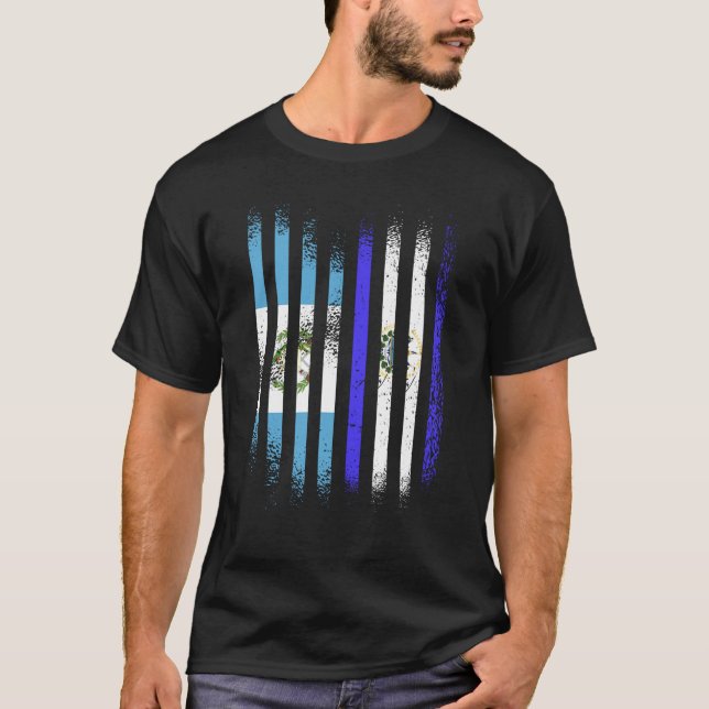 Camiseta Guatemala Flag El Salvador Grown Country Flags Str (Frente)