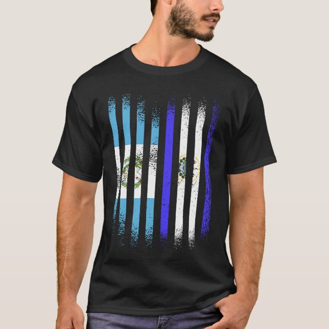 Camiseta Guatemala Flag El Salvador Grown Country Flags Str (Frente)