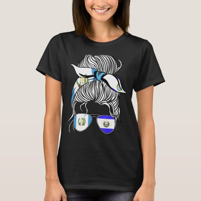 Camiseta Guatemala Flag El Salvador Grown Women Girl Countr (Frente)