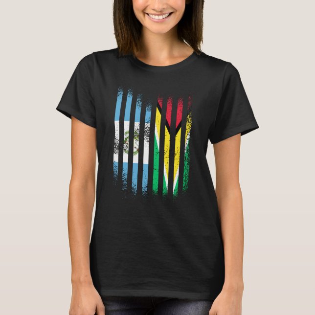 Camiseta Guatemala Flag Guyana Grown Country Flags Stripes (Frente)