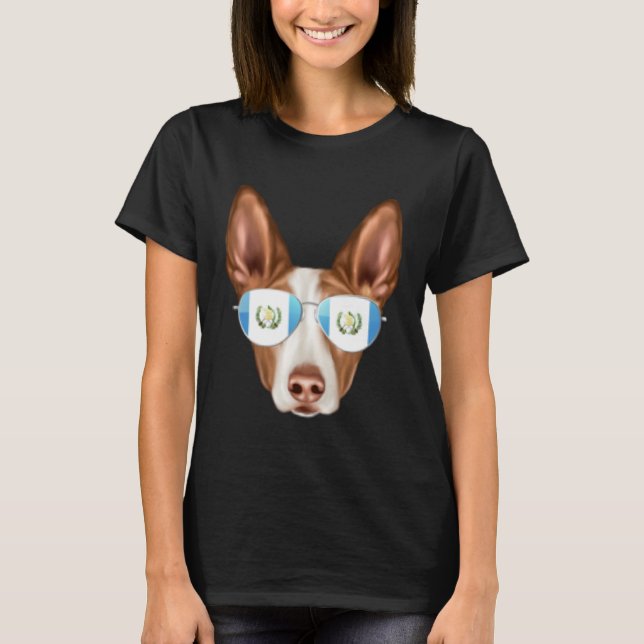 Camiseta Guatemala Flag Ibizan Hound Dog Guatemala Pocket (Frente)