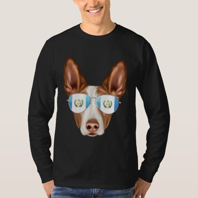 Camiseta Guatemala Flag Ibizan Hound Dog Guatemala Pocket (Frente)