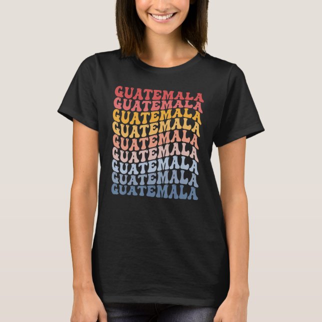 Camiseta Guatemala Groovy Retro Guatemala (Frente)
