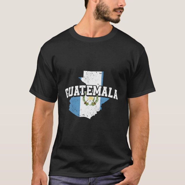 Camiseta Guatemala - Mapa e Sinalizador Souvenir Guatemala (Frente)