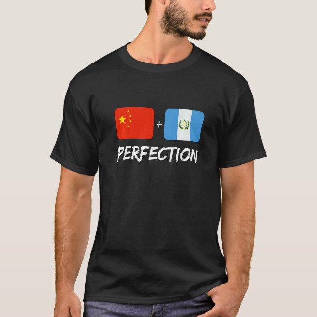 Camiseta Guatemalan Plus Chinese Perfection Mix Flag Herita (Frente)