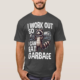 Camiseta Guaxinim Academia Treinamento de Peso Eu Me Exerci