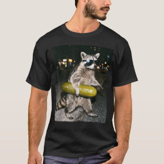 Camiseta Guaxinim Andando Picles Engraçados
