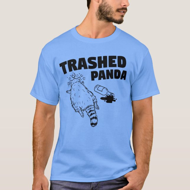 Camiseta Guaxinim Bêbado Divertido (Frente)