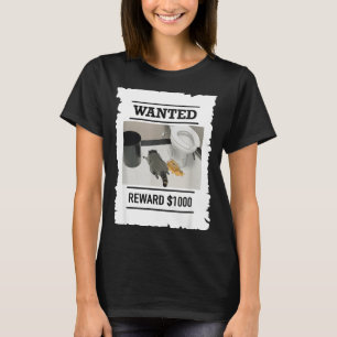 Camiseta Guaxinim Bêbado Engraçado Recompensa Desejada $100