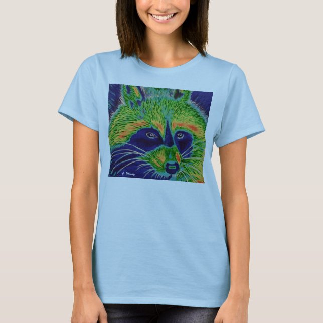 Camiseta Guaxinim brilhante (Frente)