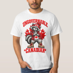 Camiseta Guaxinim Canadense Ingovernável – Canadá 2026 fort