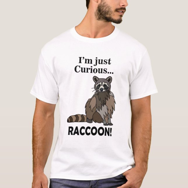 Camiseta Guaxinim Curioso Engraçado (Frente)