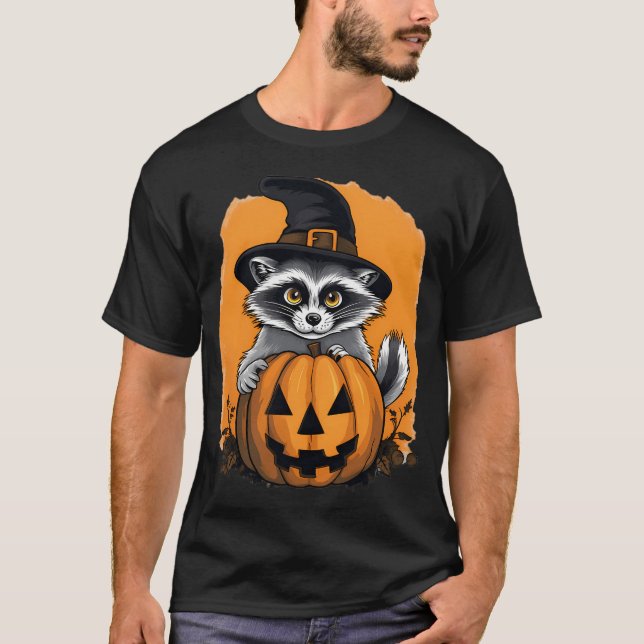 Camiseta Guaxinim de Halloween (Frente)