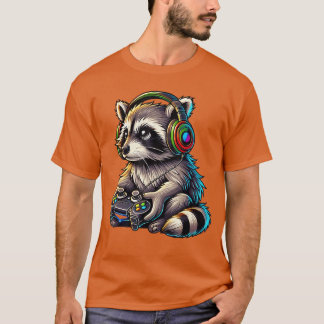 Camiseta Guaxinim de jogos Vídeos Games Amantes de Guaxinim