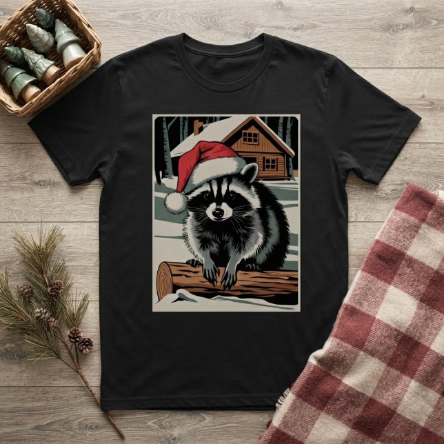 Camiseta Guaxinim de Natal (Criador carregado)