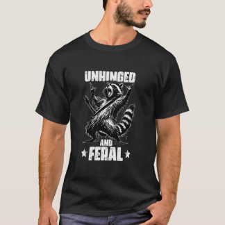 Camiseta Guaxinim Descontrolado e Feral Engraçado Guaxinim 
