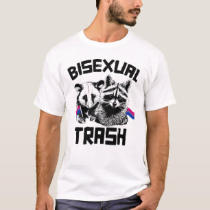 Camiseta Guaxinim e Gambá Lixo Bissexuais