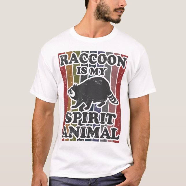 Camiseta guaxinim é meu animal espiritual (Frente)