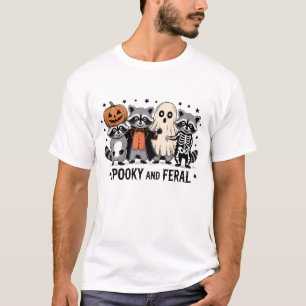 Camiseta Guaxinim engraçado, assustador e selvagem de Hallo