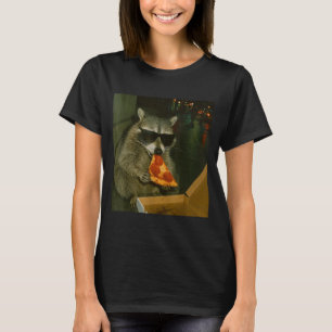 Camiseta Guaxinim engraçado comendo Zza meme de animal